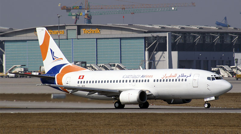 Karthago Airlines - Bild: Par Juergen Lehle — Travail personnel (See also AlbSpotter Flugzeugbilder Aircraft Photos), CC BY-SA 3.0, https://commons.wikimedia.org/w/index.php?curid=634366