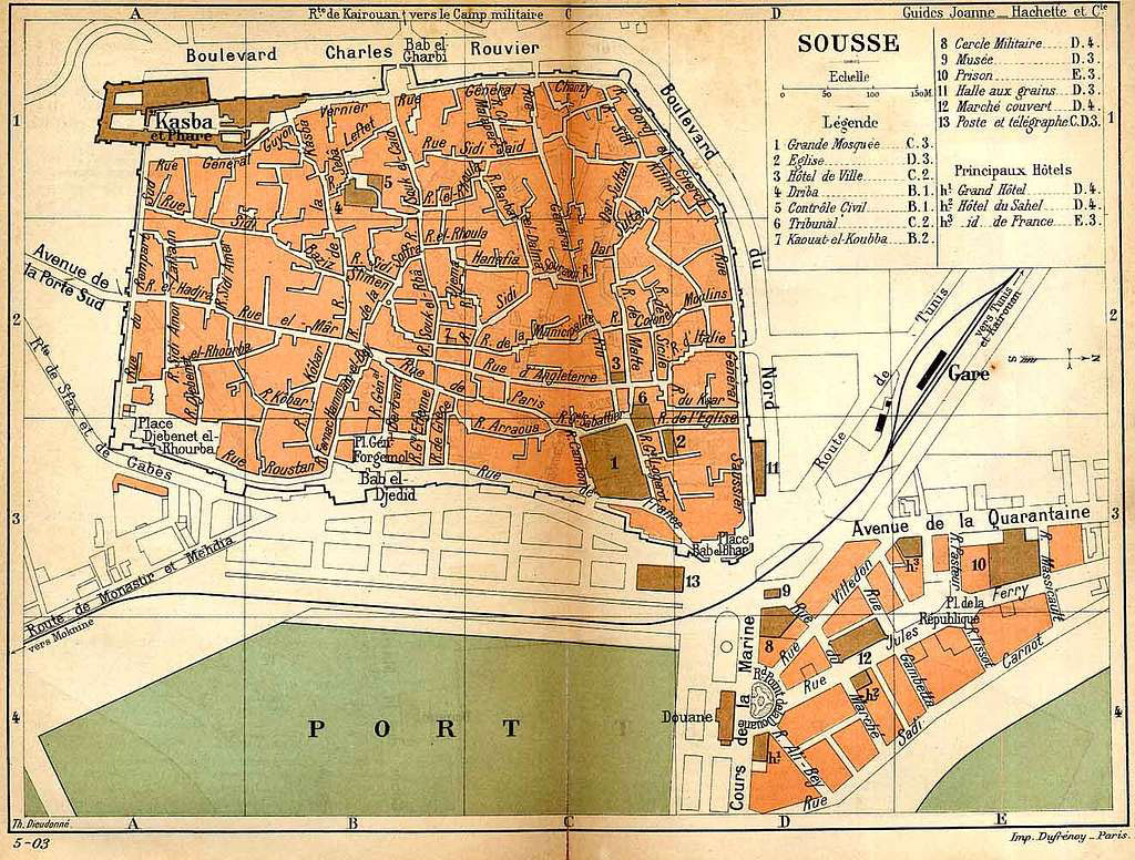 Stadtplan Sousse 1928