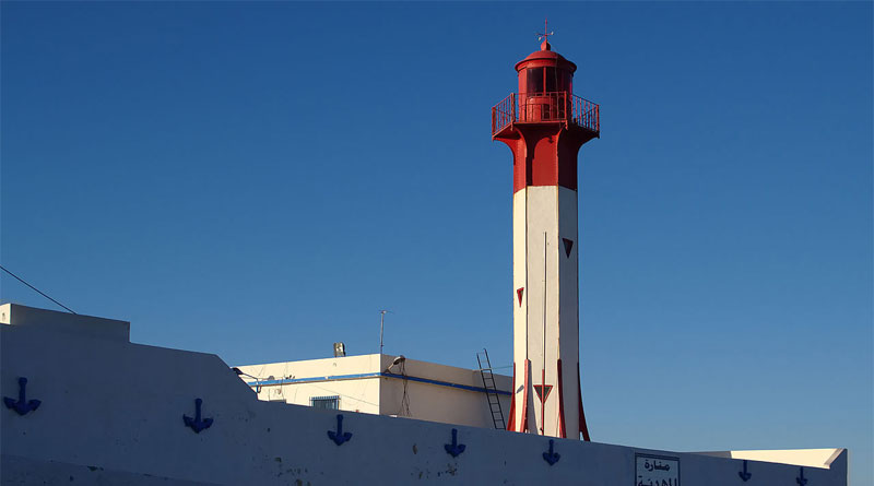 Leuchtturm Mahdia - Bild: Habib M'henni — Travail personnel, CC BY-SA 3.0, https://commons.wikimedia.org/w/index.php?curid=31853098