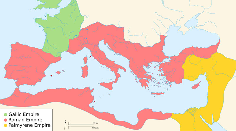  Bild: Römisches Reich zur Zeit der Cyprianischen Pest, CC BY-SA 3.0, https://commons.wikimedia.org/w/index.php?curid=6044672